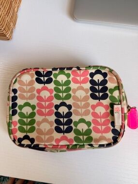 Orla Kiely Zippered Floral Travel Pouch